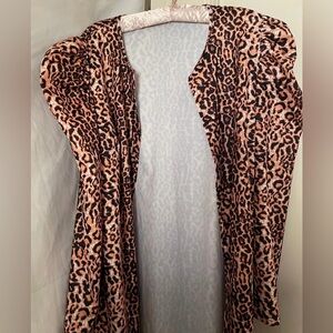 OXL Leopard Ruffled Sleeves Jacket